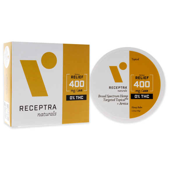 Serious Relief 400mg Or percent THC Drops Balm by Receptra Naturals-1.25 oz - Picture 3 of 5
